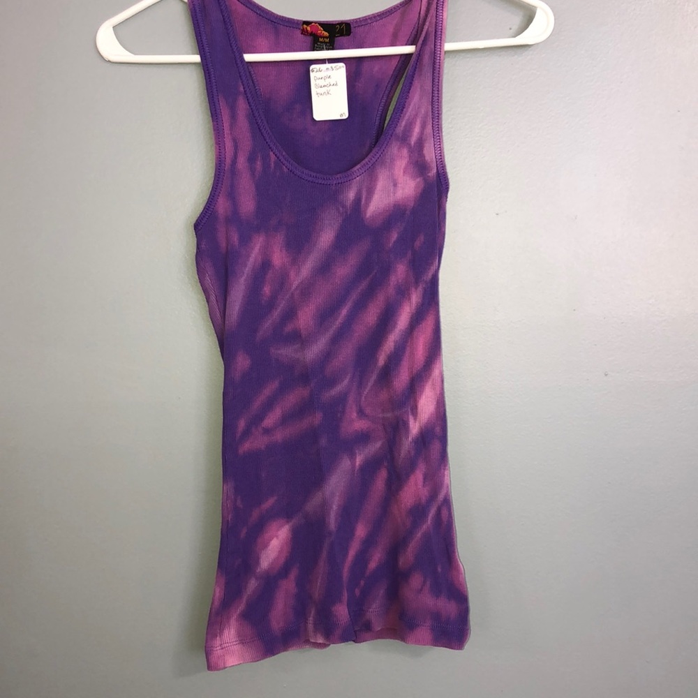 Purple bleached Tank top